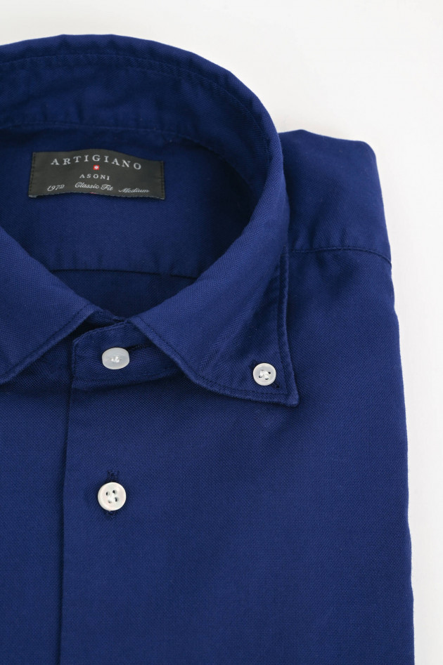 Artigiano Oxford Hemd in Tintenblau