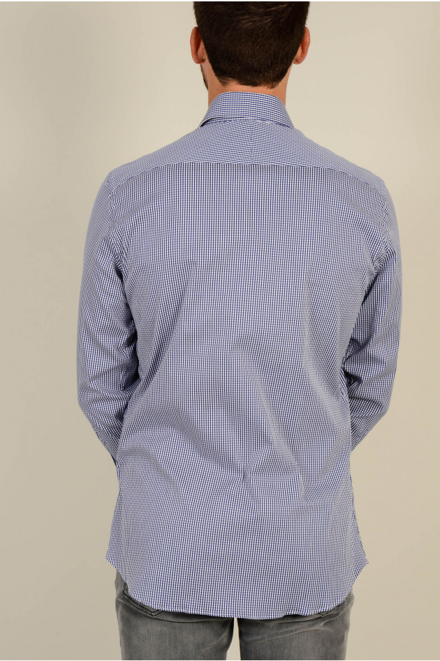 Artigiano Hemd in Blau/Weiß gemustert