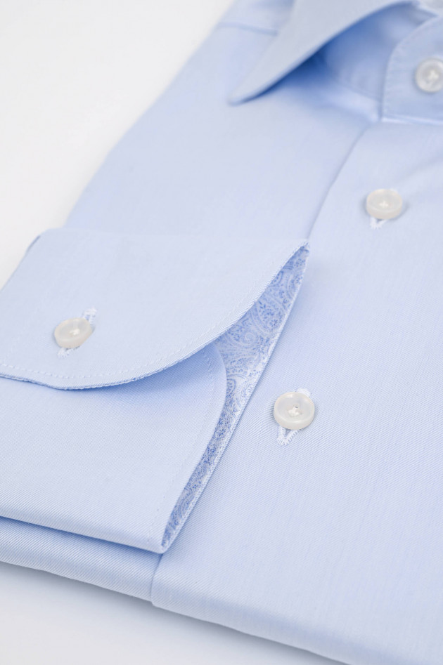 Artigiano Baumwoll Hemd mit Details in Hellblau