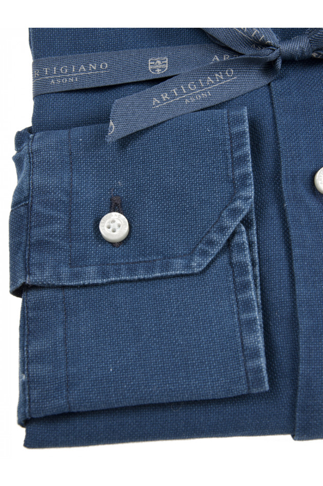 Artigiano Hemd in dunklem Jeansblau