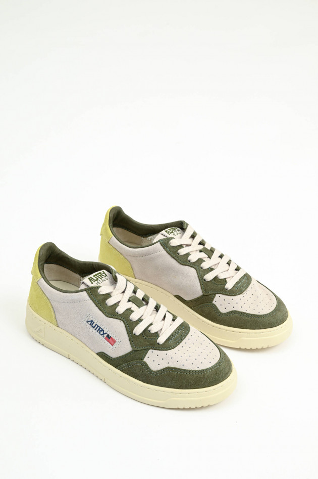 Autry Sneaker MEDALIST LOW in Weiß/Grün/Limette