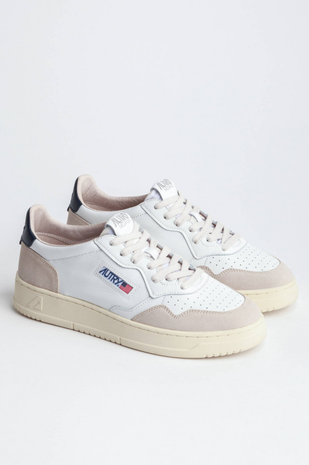 Autry Leder-Sneaker MEDALIST in Weiß/Nude//Navy