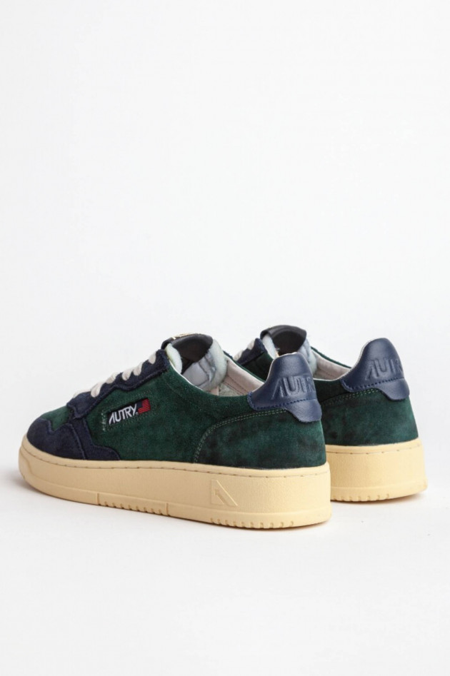 Autry Veloursleder Sneaker MEDALIST LOW in Grün/Blau