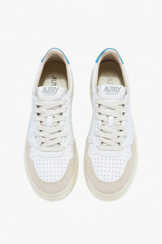 Autry Sneaker MEDALIST LOW in Weiß/Beige/Blau