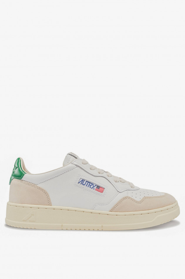 Autry Leder-Sneaker MEDALIST in Weiß/Nude/Grün