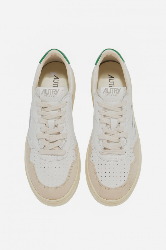Autry Leder-Sneaker MEDALIST in Weiß/Nude/Grün