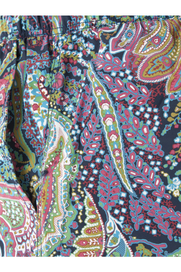 Etro Badehose im Paisleyprint in Rot/Blau