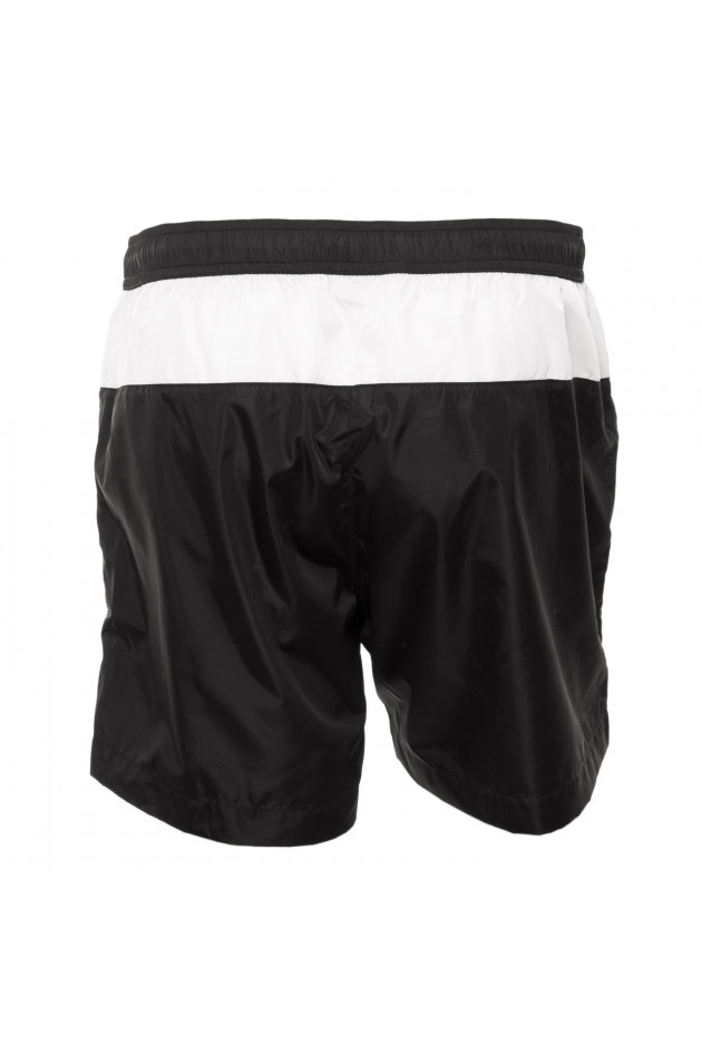 Moncler Badehose in Schwarz/Weiß