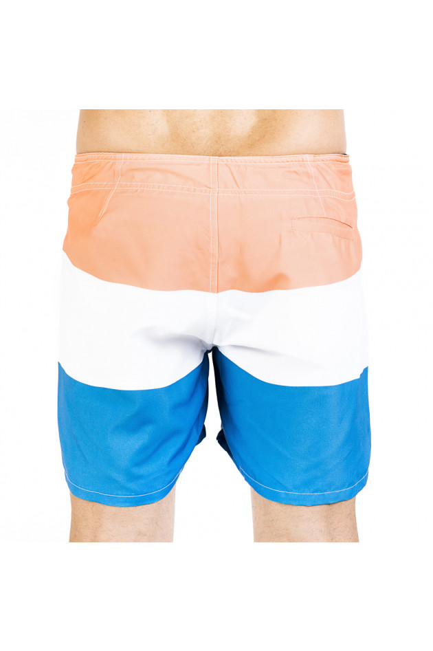 Poleit Badehose MONSIEUR in Orange/Weiß/Blau