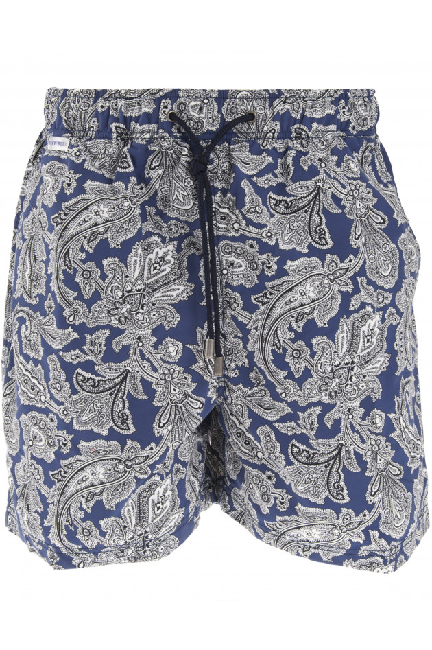 Etro Badeshort im Paisleyprint in Blau