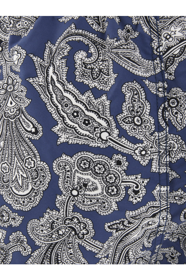 Etro Badeshort im Paisleyprint in Blau