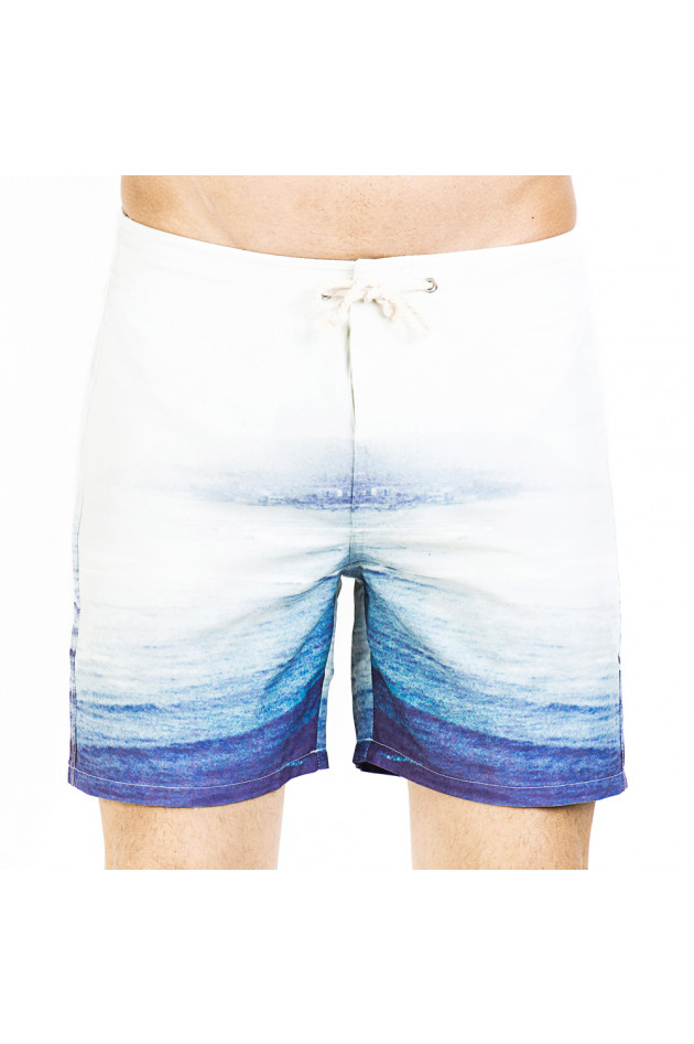 Poleit Badeshort in Natur/Blau
