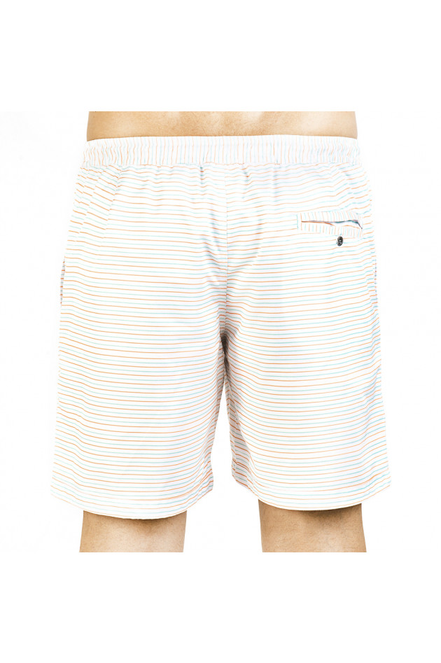 Poleit Badeshorts PAOLO in Weiß gestreift