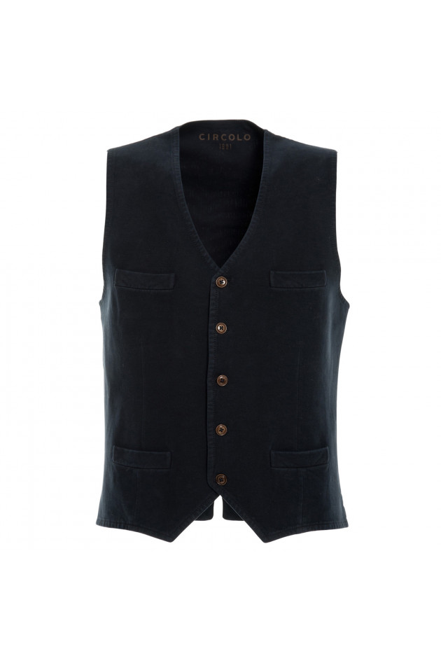 Circolo 1901 Baumwollgilet in Dunkelblau