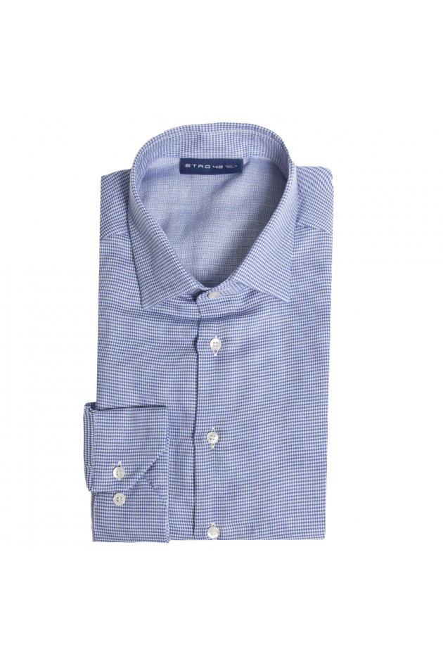 Etro Baumwollhemd in Blau gemustert