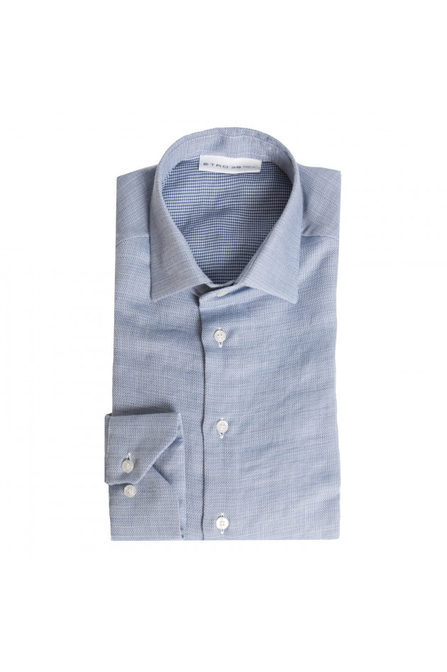 Etro Baumwollhemd in Blau gemustert