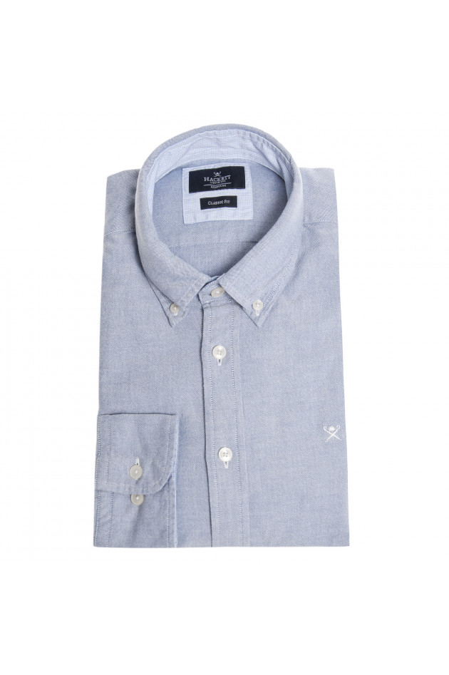 Hackett London Baumwollhemd in Hellblau