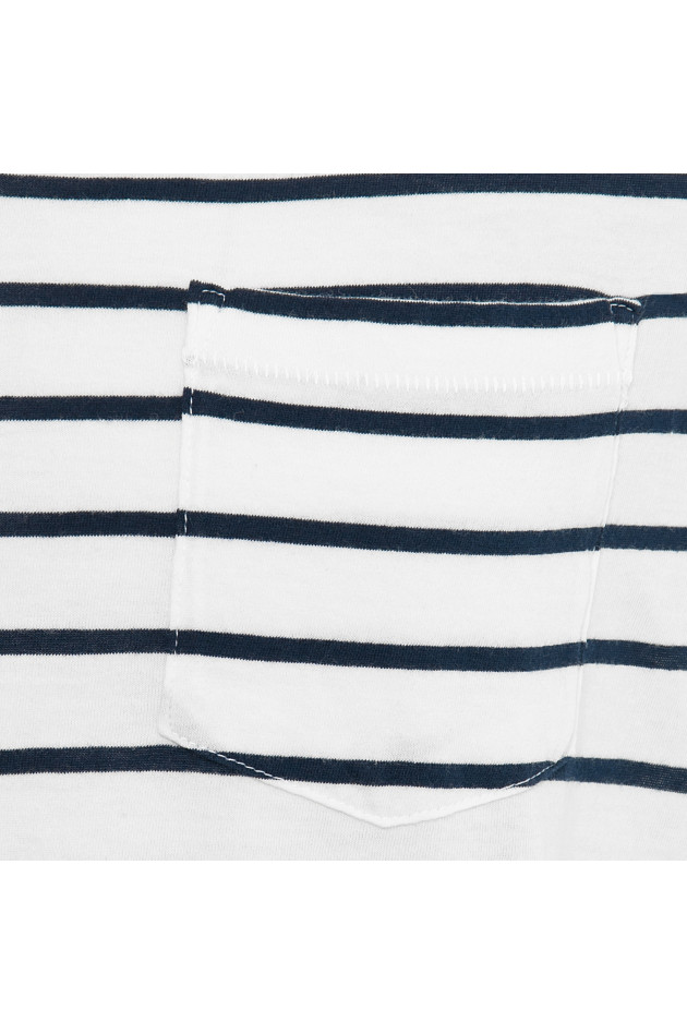 Better Rich Baumwollshirt in Weiß/Blau gestreift