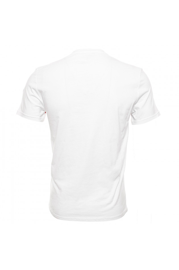 Moncler Baumwollshirt in Weiß/Rot