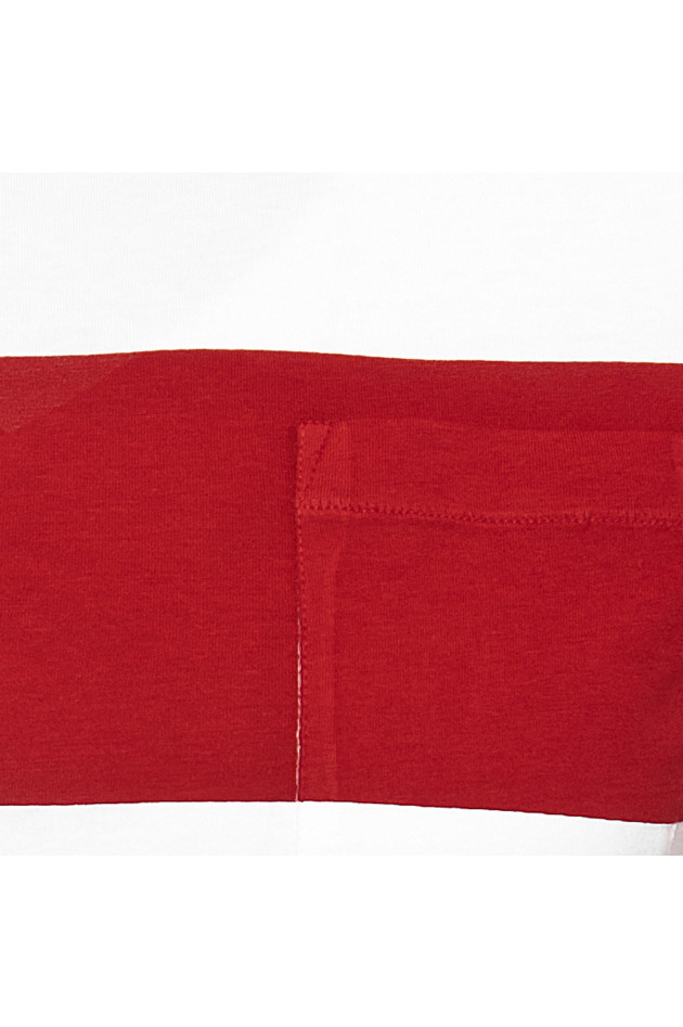 Moncler Baumwollshirt in Weiß/Rot