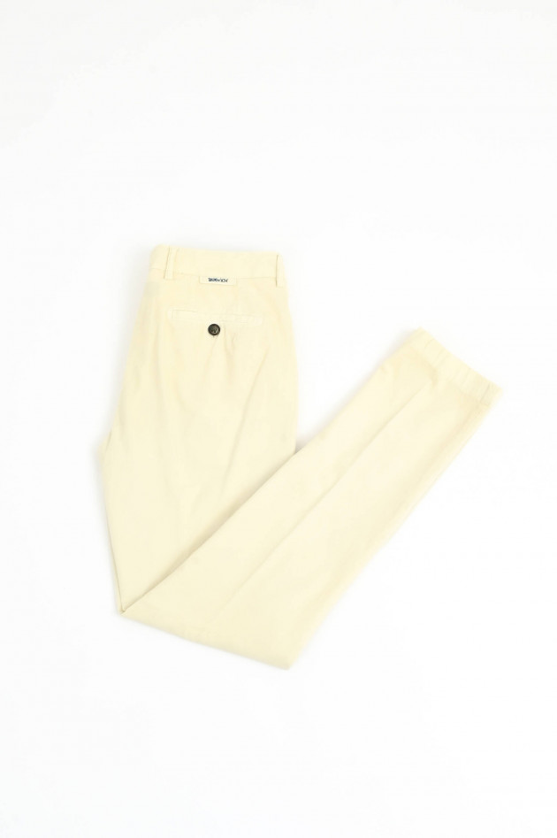 Berwich Schmale Cordhose MORELLO in Creme