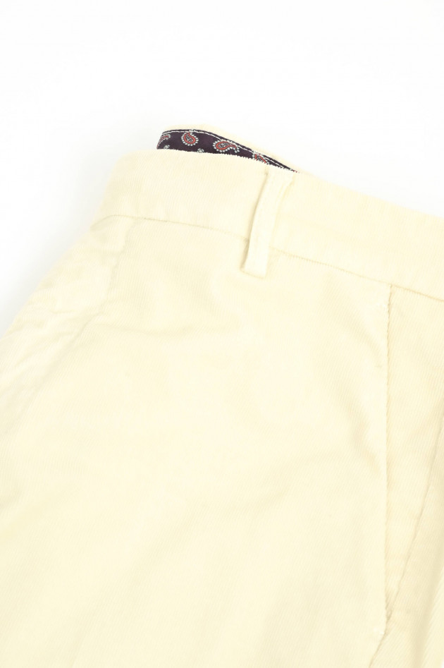 Berwich Schmale Cordhose MORELLO in Creme