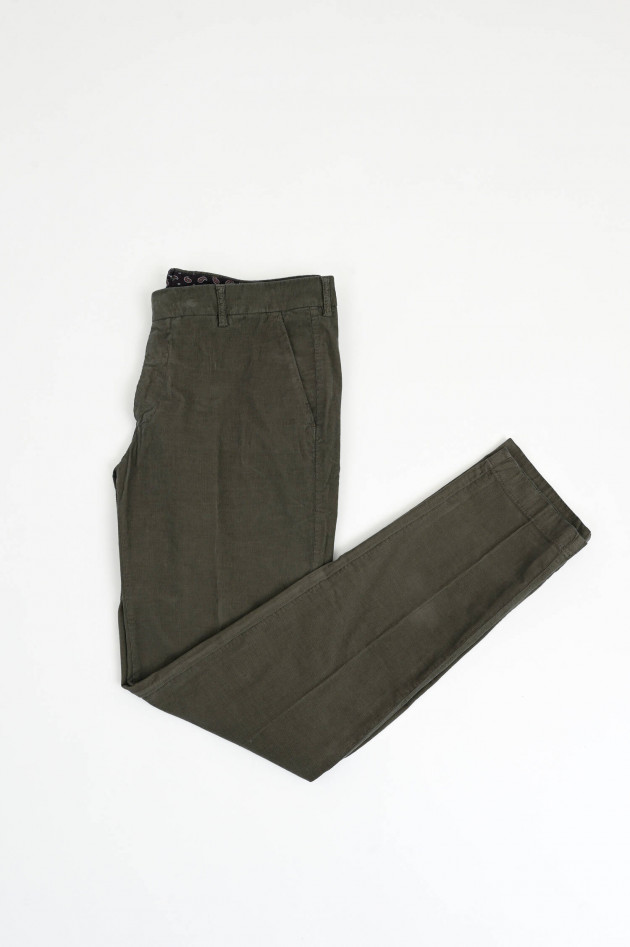 Berwich Schmale Cordhose MORELLO in Dunkelgrau