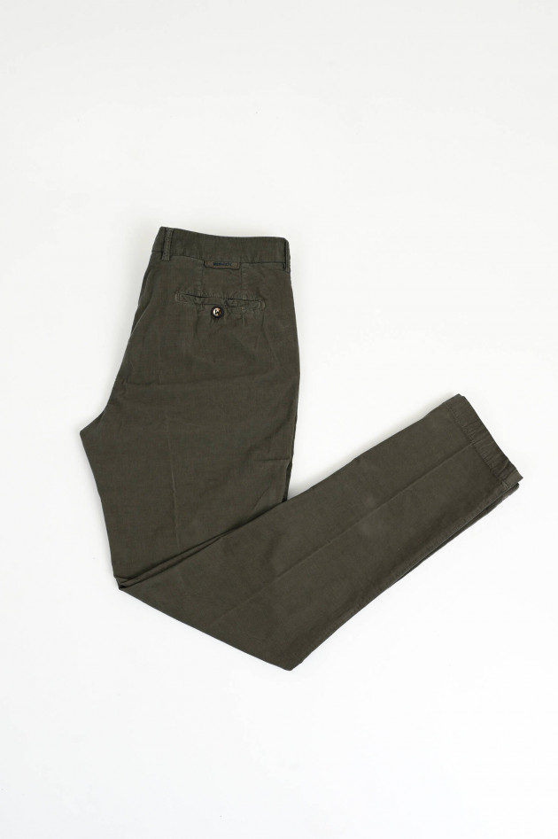 Berwich Schmale Cordhose MORELLO in Dunkelgrau