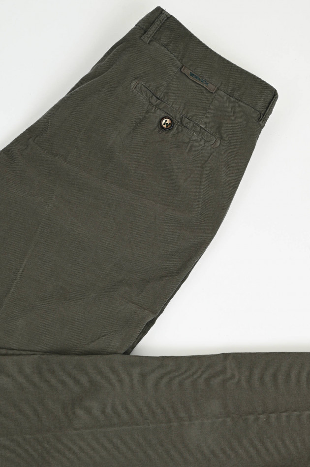 Berwich Schmale Cordhose MORELLO in Dunkelgrau