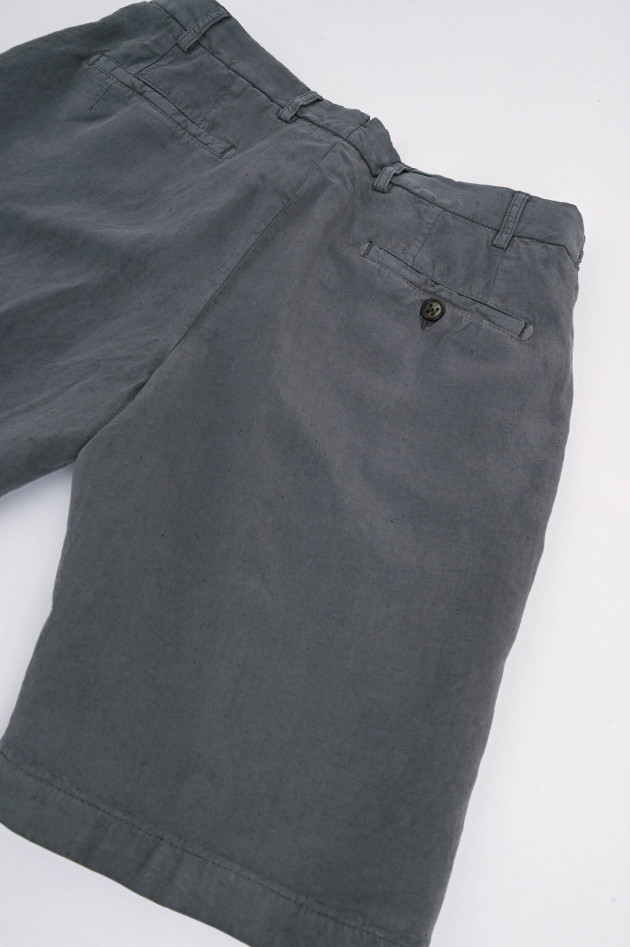 Berwich Shorts aus Lyocell und Leinen in Grau