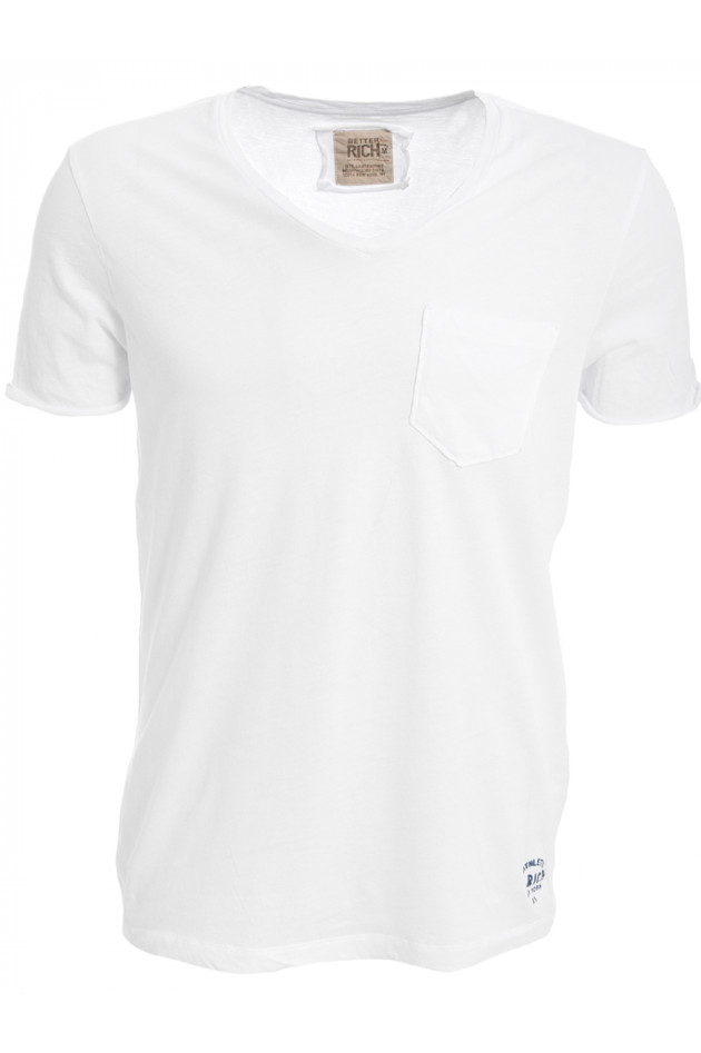 T-Shirt Weiß V-Neck