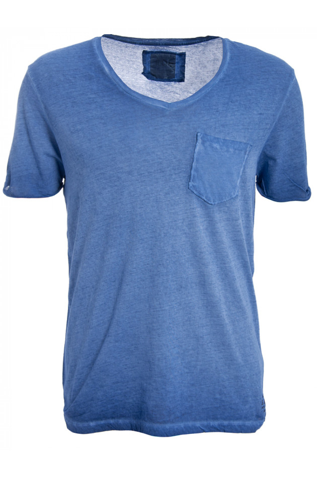 T-Shirt Blue V-Neck