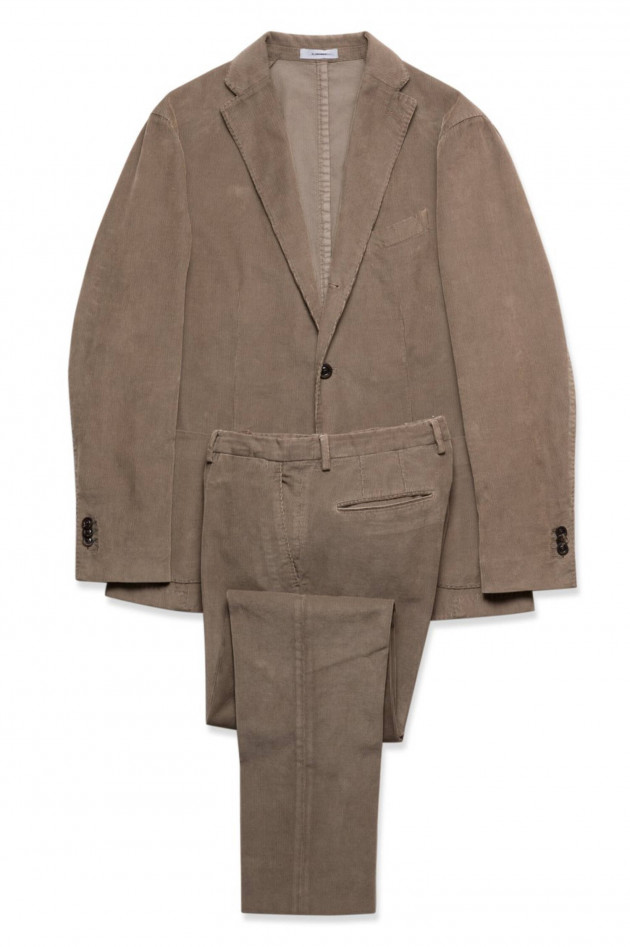 Boglioli K-Jacket Anzug aus Feincord in Taupe