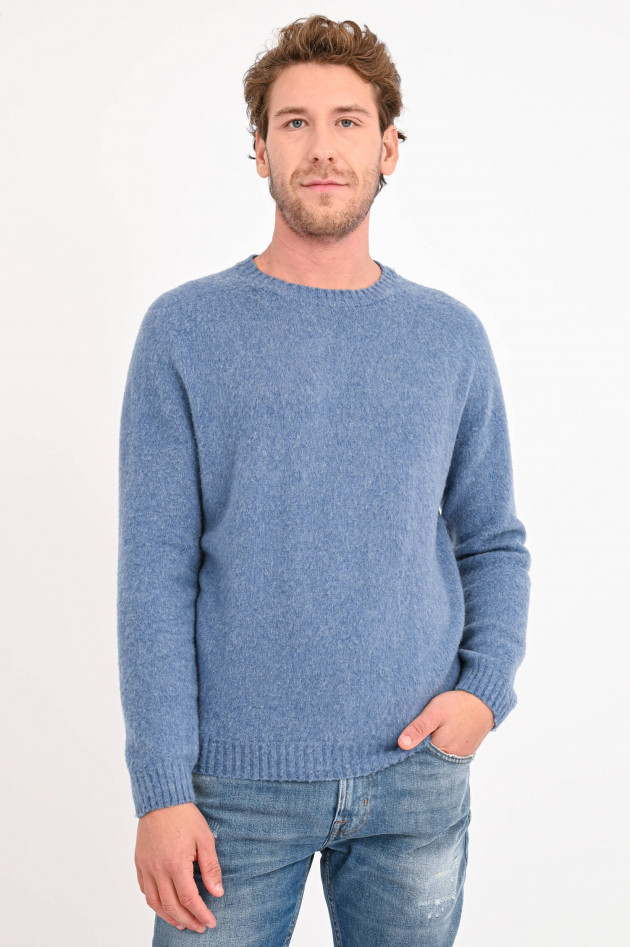 Boglioli Weicher Strickpullover in Hellblau