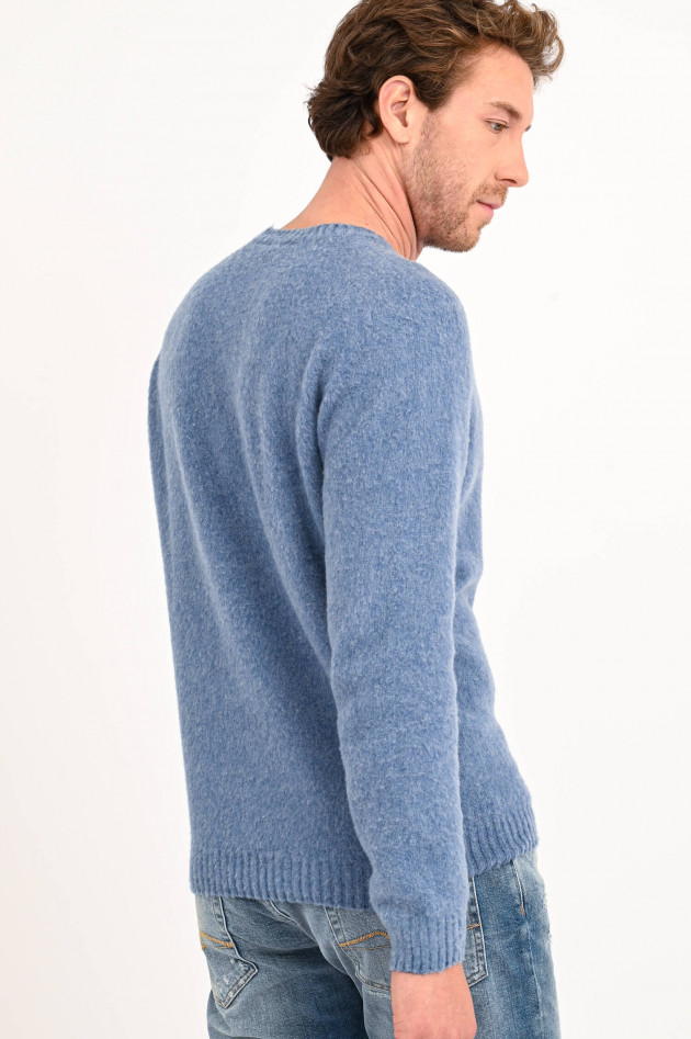 Boglioli Weicher Strickpullover in Hellblau