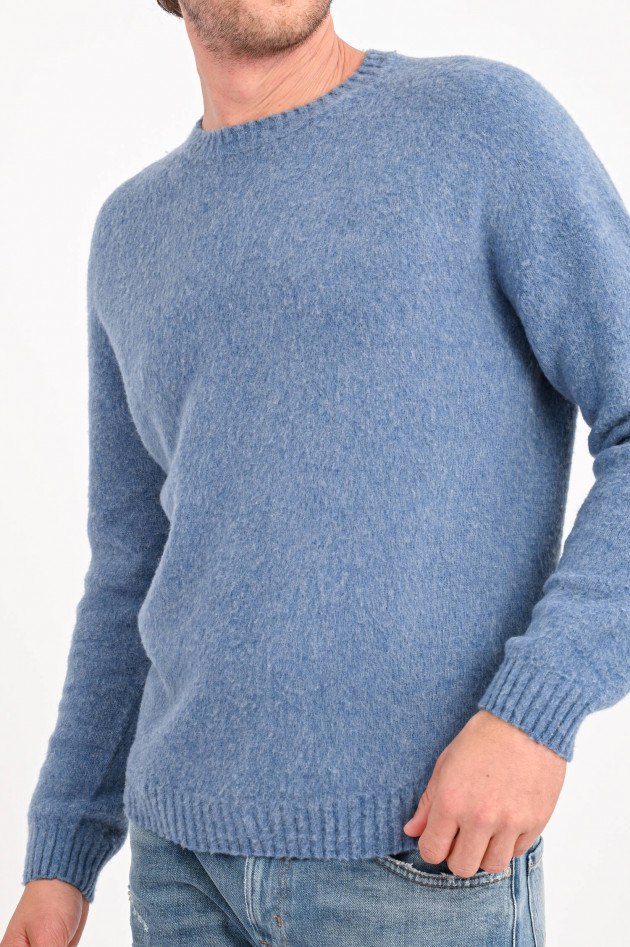 Boglioli Weicher Strickpullover in Hellblau
