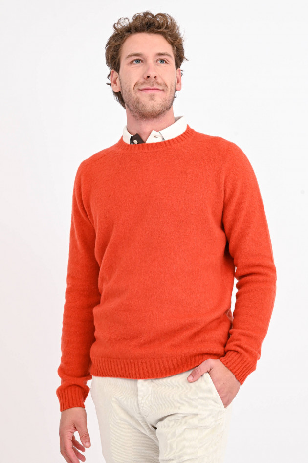 Boglioli Weicher Strickpullover in Burned Orange