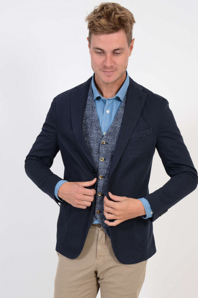Boglioli Sakko mit Struktur in Navy