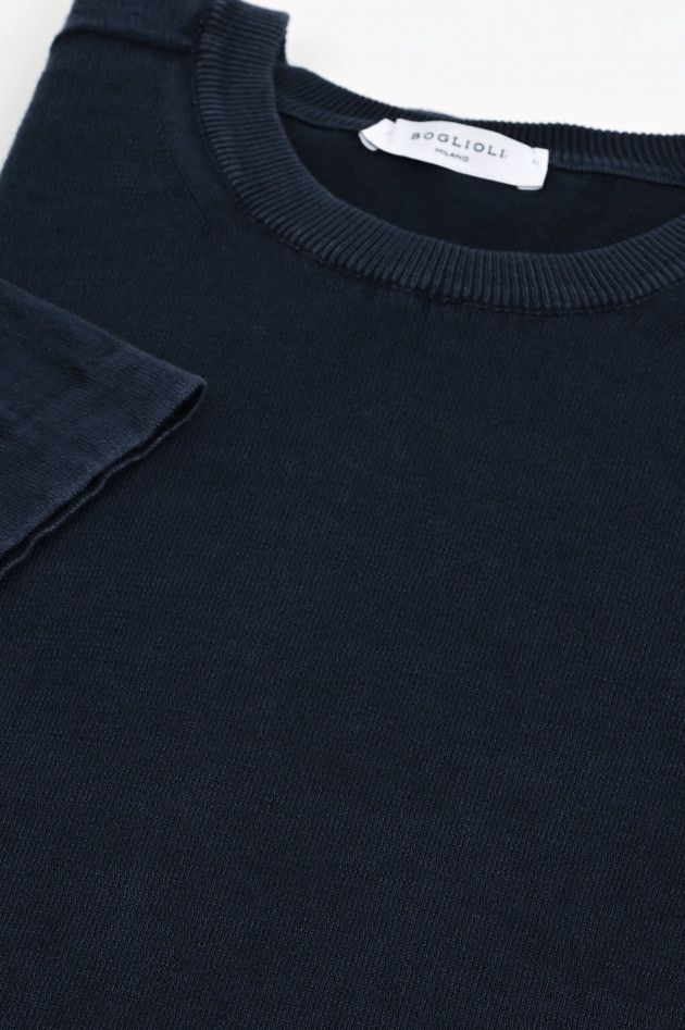 Boglioli Baumwoll Poloshirt in Navy