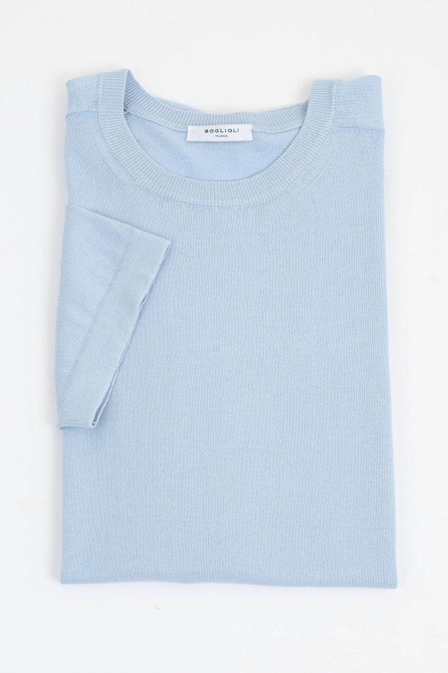 Boglioli Baumwoll Poloshirt in Hellblau