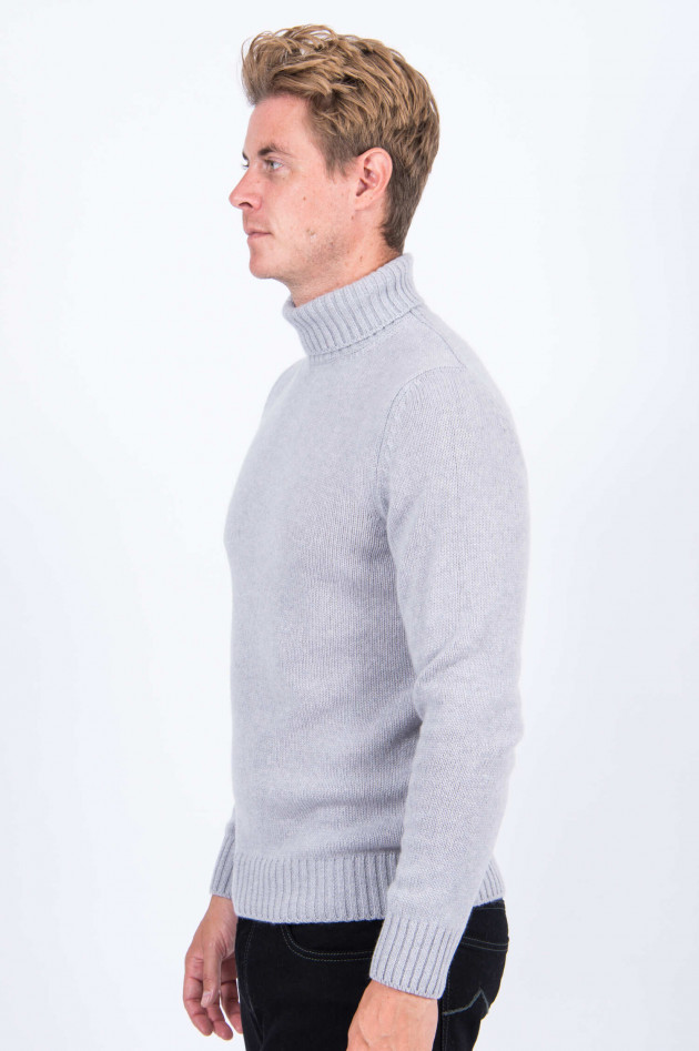 Bruno Manetti Rollkragenpullover in Hellgrau