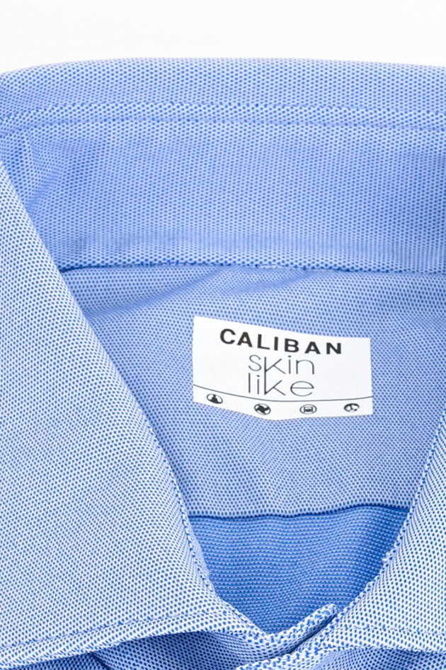 Caliban Atmungsaktives Hemd in Mittelblau