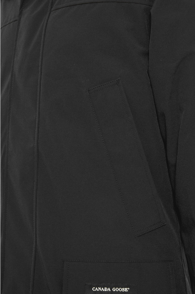 Canada Goose Parka mit Fellbesatz Schwarz