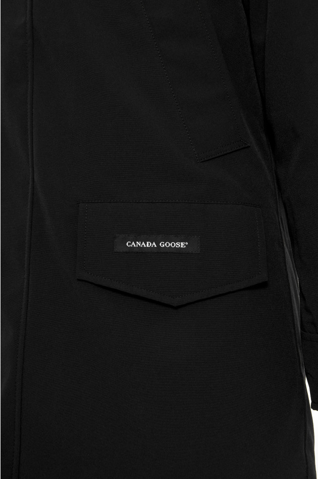 Canada Goose Parka mit Fellbesatz Schwarz