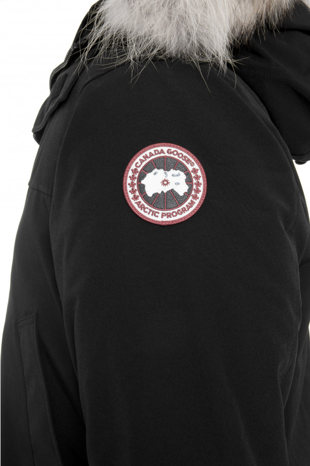 Canada Goose Parka mit Fellbesatz Schwarz