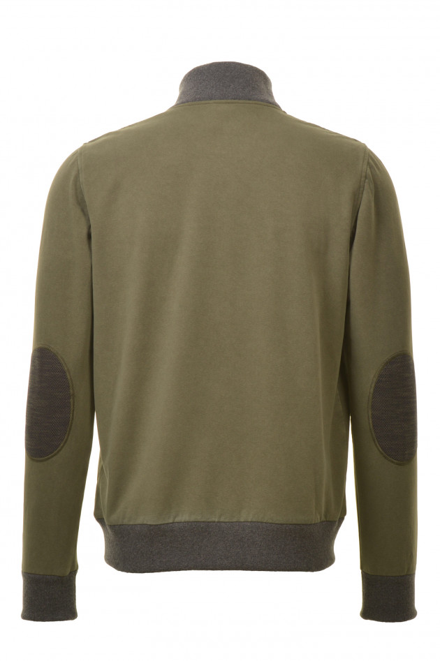Capobianco Sweatjacke in Oliv/Grau