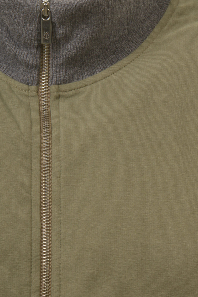 Capobianco Sweatjacke in Oliv/Grau
