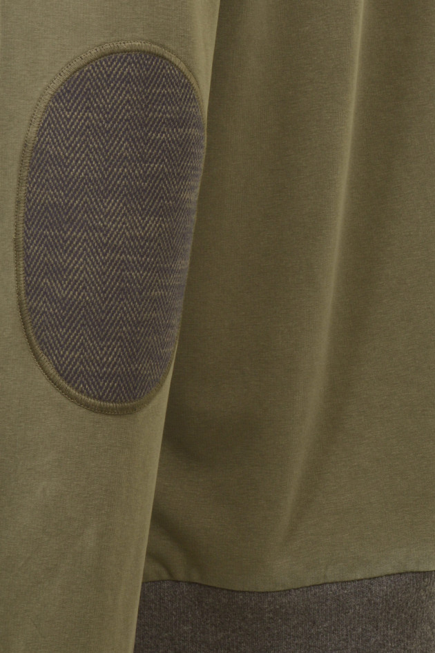 Capobianco Sweatjacke in Oliv/Grau