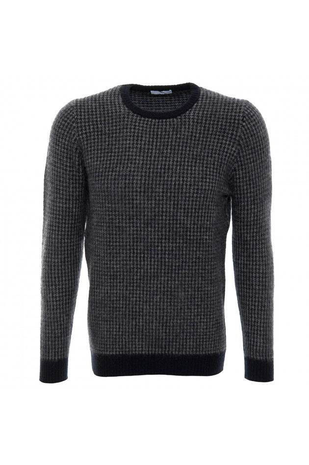 avant toi Cashmerepullover in Blau/Grau