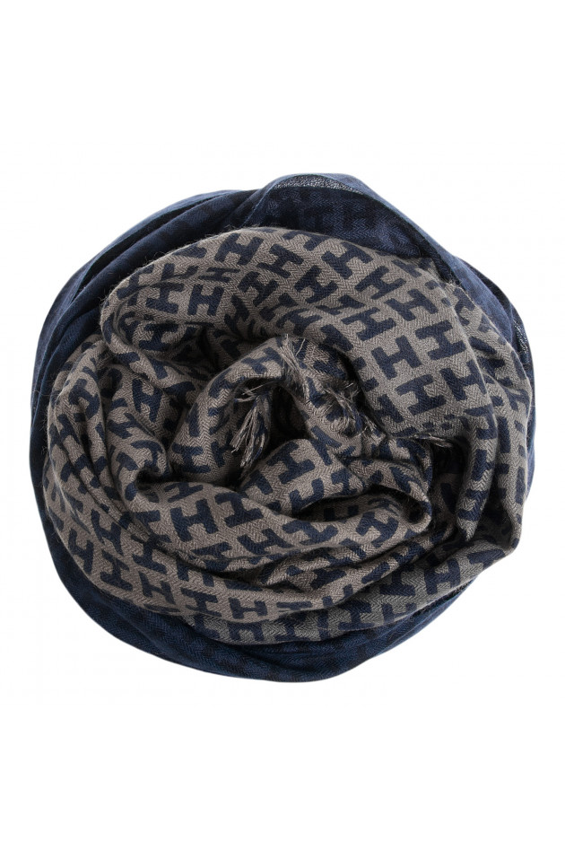 Hemisphere Cashmereschal RADEOMBRE in Taupe/Blau